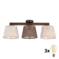 BRILAGI - LED opbouwkroonluchter LATTE SABIA 3xE27/15W/230V grenen/mix