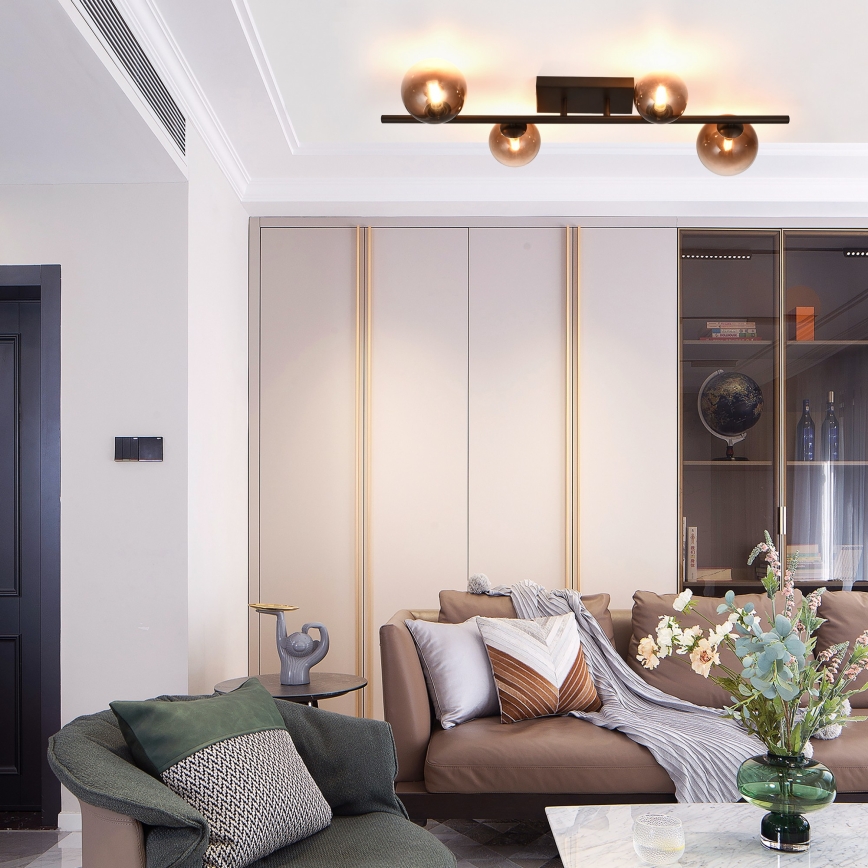 Brilagi - LED opbouwkroonluchter MILLA 4xG9/3W/230V bruin/rookbruin