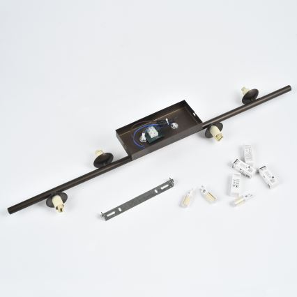 Brilagi - LED opbouwkroonluchter MILLA 4xG9/3W/230V bruin/rookbruin