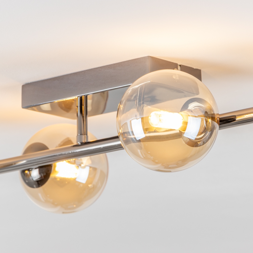 Brilagi - LED opbouwkroonluchter MILLA 4xG9/3W/230V zwart chroom/goud