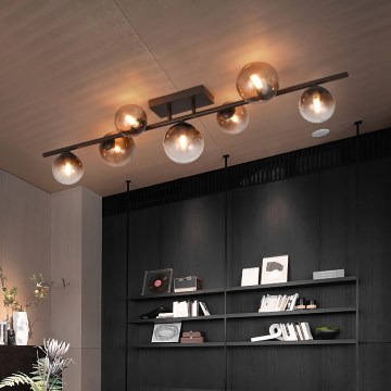 Brilagi - LED opbouwkroonluchter MILLA 7xG9/3W/230V bruin/rookbruin