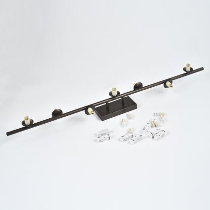 Brilagi - LED opbouwkroonluchter MILLA 7xG9/3W/230V bruin/rookbruin