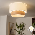 Brilagi - LED opbouwlamp CERIA 1xE27/40W/230V Ø 50 cm wit/beige