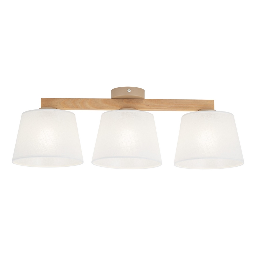 BRILAGI - LED opbouwlamp LATTE SABIA 3xE27/15W/230V grenen/wit