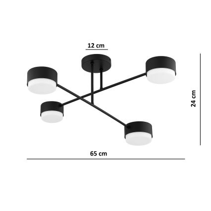 Brilagi - LED opbouwlamp MONO 4xGX53/30W/230V zwart
