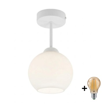 BRILAGI - LED Opbouwlamp RETRO GLASS 1xE27/60W/230V Ø 15 cm wit