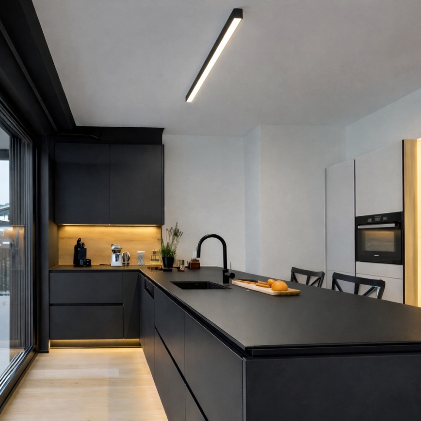Brilagi - LED plafond-opbouwarmatuur FULLDAY LED/20/30/40W/230V 2700/4000/6000K 120 cm UGR19 zwart