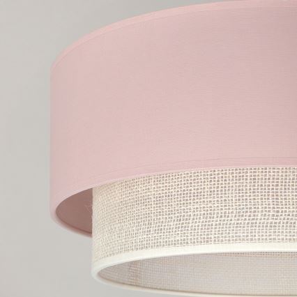 Brilagi - LED opbouwplafondlamp BOHO BOBO 1xE27/60W/230V Ø 40 cm roze/crème