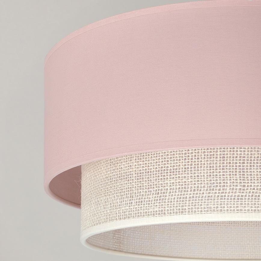 Brilagi - LED opbouwplafondlamp BOHO BOBO 1xE27/60W/230V Ø 40 cm roze/crème