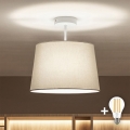 Brilagi - LED opbouwplafondlamp CERIA 1xE27/60W/230V Ø 30 cm wit/grijs