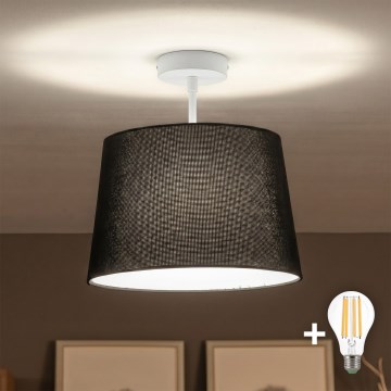 Brilagi - LED opbouwplafondlamp CERIA 1xE27/60W/230V Ø 30 cm wit/zwart