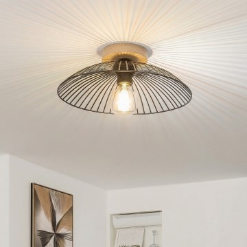 Brilagi - LED opbouwplafondlamp CERIA WIRE 1xE27/40W/230V Ø 26 cm zwart/eiken