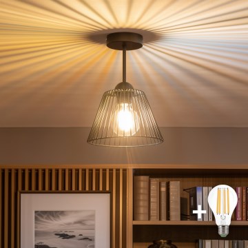 Brilagi - LED Opbouwplafondlamp CERIA WIRE 1xE27/60W/230V Ø21 cm zwart