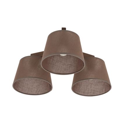 BRILAGI - LED Opbouwplafondlamp LATTE 3xE27/15W/230V grenen/bruin