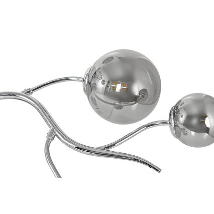 Brilagi - LED opbouwplafondlamp MISTEL 9xG9/3W/230V zwart chroom/gerookt