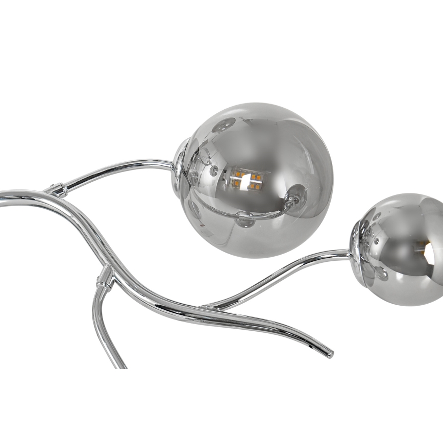 Brilagi - LED opbouwplafondlamp MISTEL 9xG9/3W/230V zwart chroom/gerookt