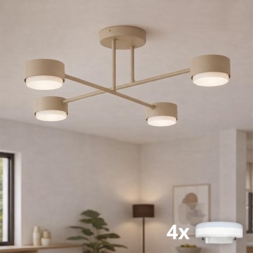 Brilagi - LED opbouwplafondlamp MONO 4xGX53/13W/230V beige