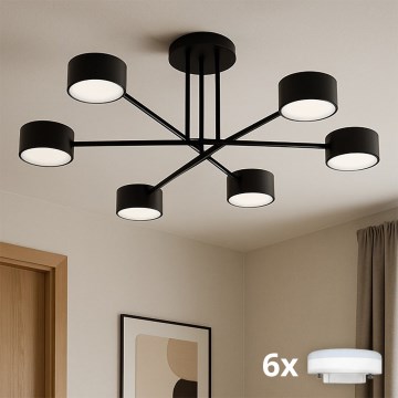 Brilagi - LED opbouwplafondlamp MONO 6xGX53/30W/230V zwart
