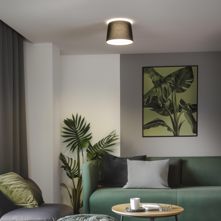 Brilagi - LED opbouwplafonnière CERIA 1x E27/40W/230V Ø 30 cm zwart