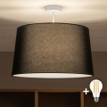 Brilagi - LED-opbouwplafonnière CERIA 1xE27/60W/230V Ø 45 cm wit/zwart