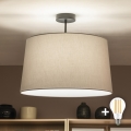 Brilagi - LED-opbouwplafonnière CERIA 1xE27/60W/230V Ø 45 cm zwart/grijs