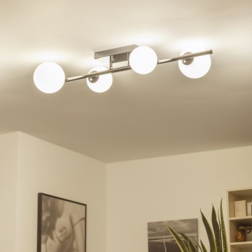 Brilagi - LED opbouwplafonnière MILLA 4xG9/3W/230V zwart chroom/wit
