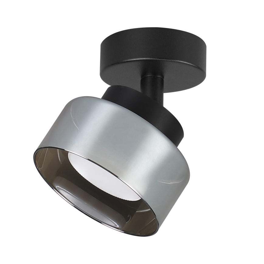 Brilagi - LED Opbouwspot AURA LUX 1xGX53/30W/230V Ø 13 cm zwart/gerookt glas