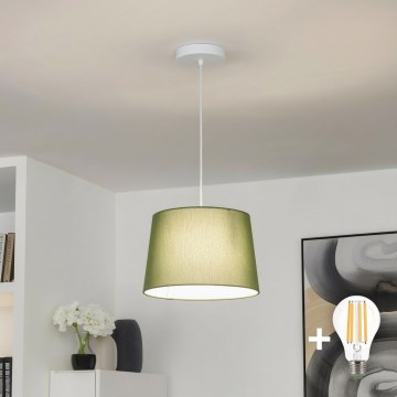 Brilagi - LED-pendellamp aan kabel CERIA 1xE27/40W/230V Ø 30 cm groen
