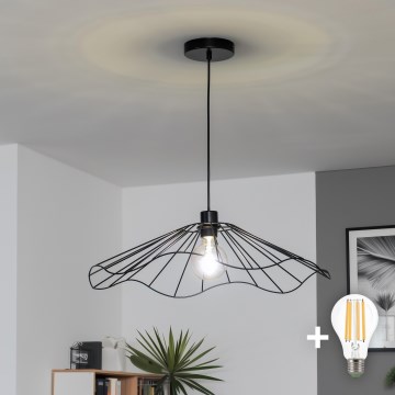 Brilagi - LED-pendellamp aan kabel CERIA WIRE 1xE27/40W/230V Ø 60 cm zwart