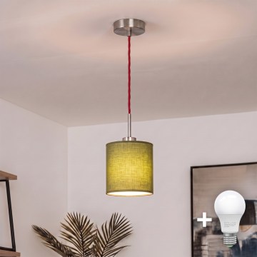Brilagi - LED-pendellamp aan kabel NUBILA 1xE27/60W/230V ø 14 cm rood/groen