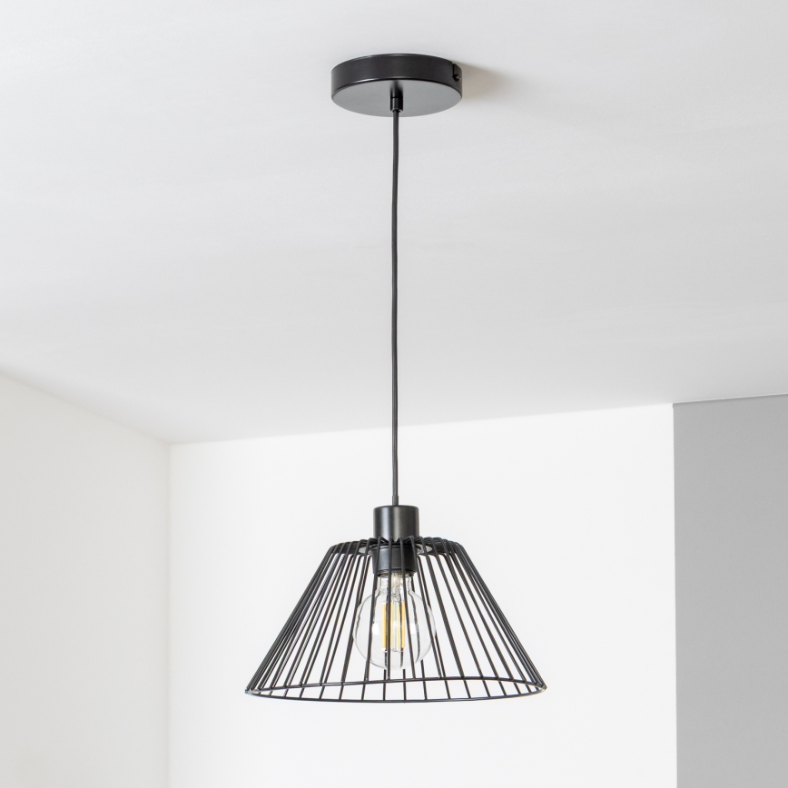 Brilagi - LED-pendellamp CERIA WIRE 1x E27/40W/230V Ø 30 cm zwart