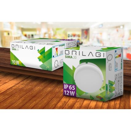 Brilagi - LED Plafondarmatuur industrieverlichting SIMA LED/12W/230V IP65 wit