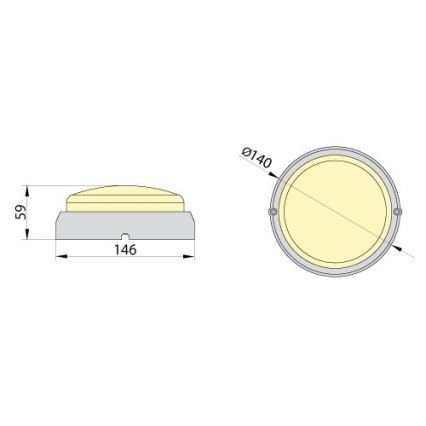 Brilagi - LED Plafondarmatuur industrieverlichting SIMA LED/12W/230V IP65 zwart