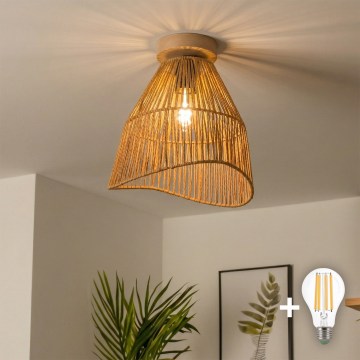 Brilagi - LED plafondkroonluchter CERIA BOHO 1xE27/40W/230V Ø 30 cm bruin/eiken