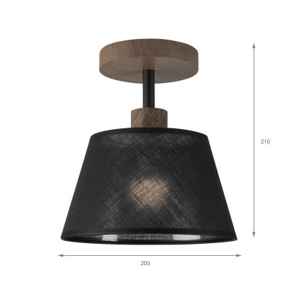 Brilagi - LED Opbouwlamp ANTHONY 1xE14/60W/230V eiken walnoot/zwart
