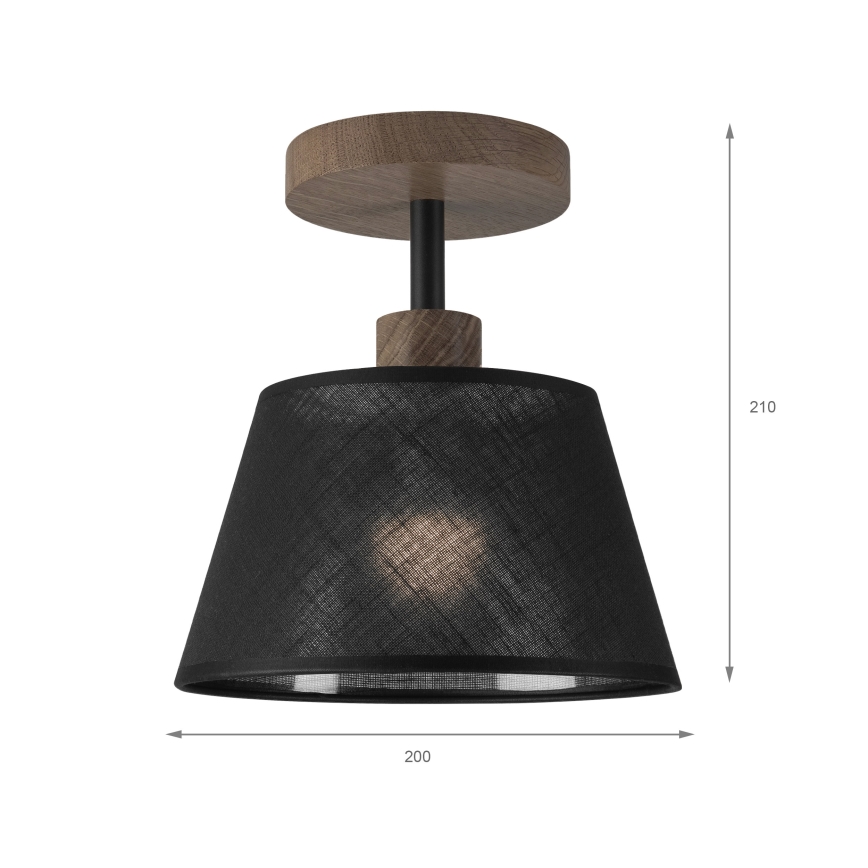 Brilagi - LED Opbouwlamp ANTHONY 1xE14/60W/230V eiken walnoot/zwart
