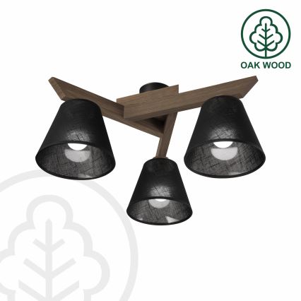 Brilagi - LED Opbouwlamp ANTHONY 3xE14/40W/230V eiken walnoot/zwart