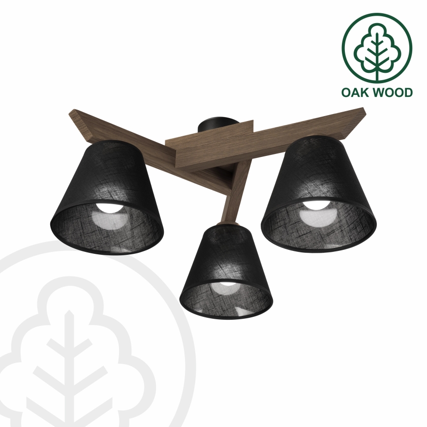 Brilagi - LED Opbouwlamp ANTHONY 3xE14/40W/230V eiken walnoot/zwart