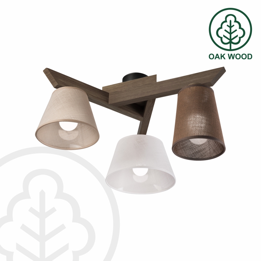 Brilagi - LED Opbouwlamp ANTHONY 3xE14/40W/230V eiken walnoot