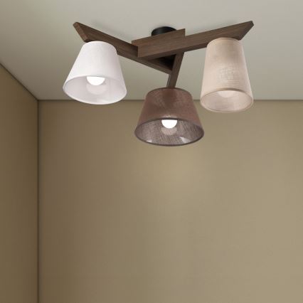 Brilagi - LED Opbouwlamp ANTHONY 3xE14/40W/230V eiken walnoot