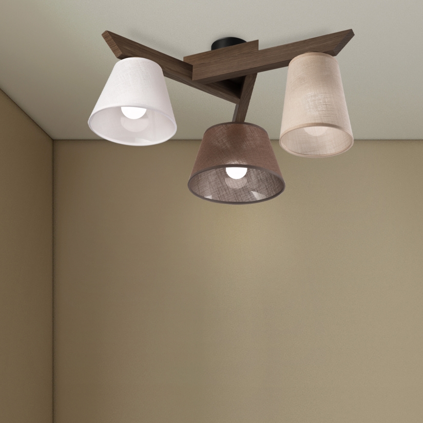 Brilagi - LED Opbouwlamp ANTHONY 3xE14/40W/230V eiken walnoot