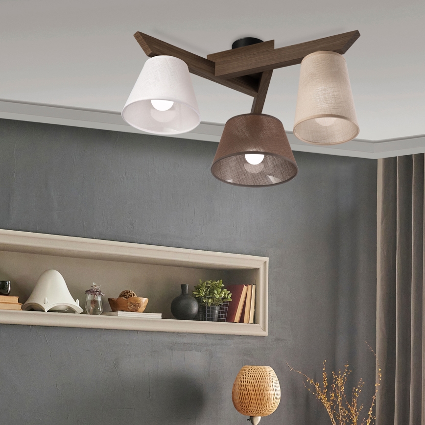 Brilagi - LED Opbouwlamp ANTHONY 3xE14/40W/230V eiken walnoot