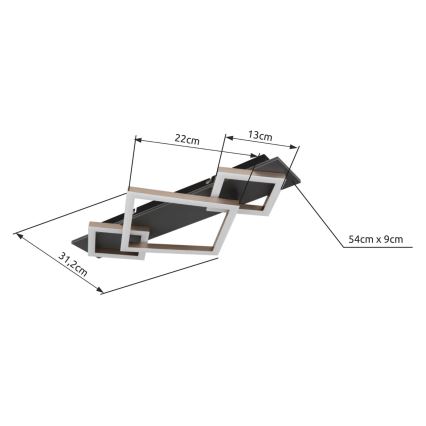 Brilagi - LED plafondlamp AXIS LED/24W/230V
