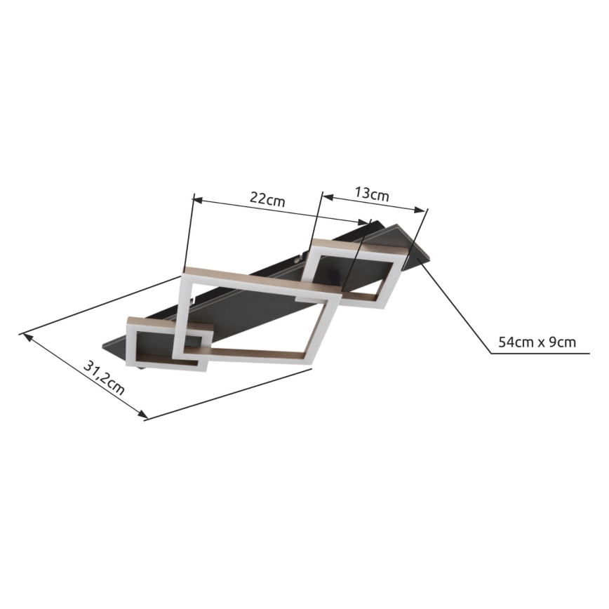 Brilagi - LED plafondlamp AXIS LED/24W/230V