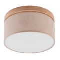 Brilagi - LED Plafondlamp BELLADONNA 1xE27/15W/230V beige/eiken