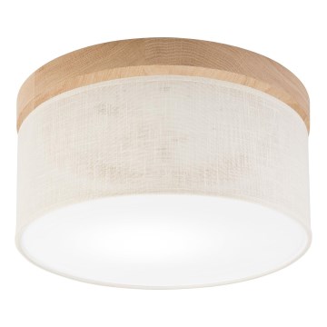 Brilagi - LED Plafondlamp BELLADONNA 1xE27/15W/230V diameter 30 cm crème/eiken