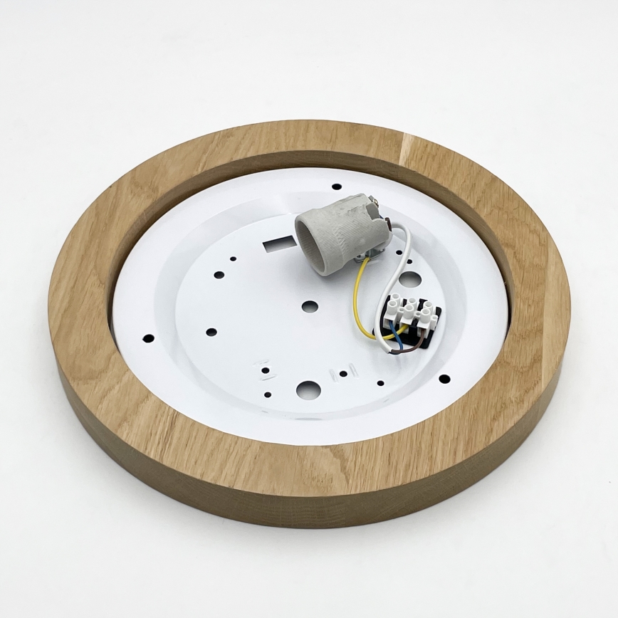 Brilagi - LED Plafondlamp BELLADONNA 1xE27/15W/230V diameter 30 cm crème/eiken