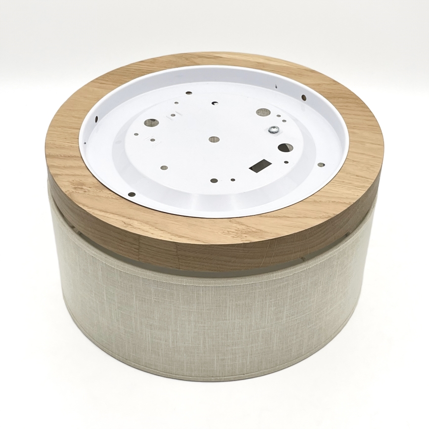 Brilagi - LED Plafondlamp BELLADONNA 1xE27/15W/230V diameter 30 cm crème/eiken