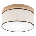Brilagi - LED Plafondlamp BELLADONNA 1xE27/15W/230V diameter 30 cm crème/eiken