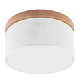 Brilagi - LED Plafondlamp BELLADONNA 1xE27/15W/230V diameter 30 cm wit/eiken